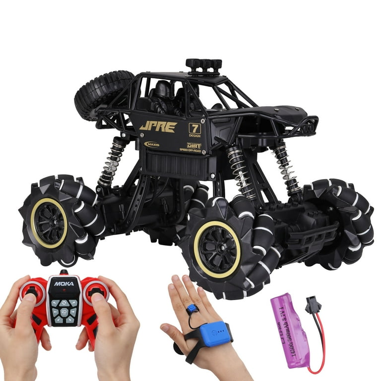 SHCKE 1:16 Scale 4WD Metal Remote Control Car, 360° Rotating Hand