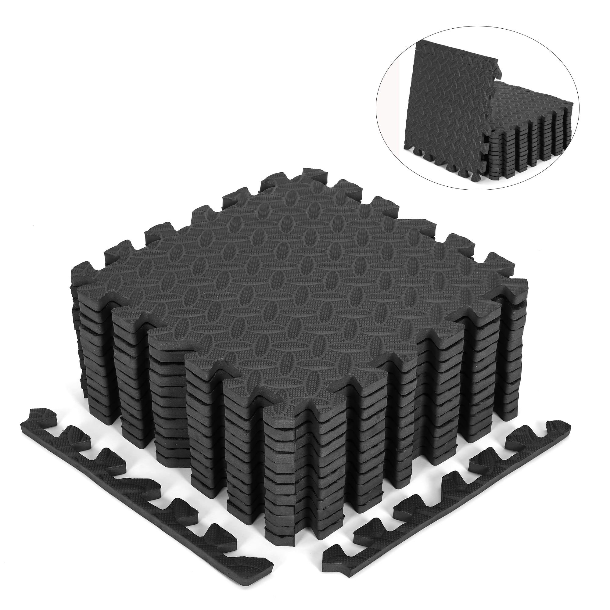 SHCKE 12/24PACK Puzzle Exercise Mat Gym Flooring Mat Eva Foam Floor Mat Interlocking Foam Floor