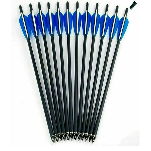 SHCKE 12 Pack 20" Carbon Crossbow Bolts Hunting Arrows Kits for Outdoor Hunting