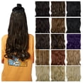 thumbnail image 1 of SHCKE 18 Inch Curly Hair Extension for Women Invisible Hair Extensions with Transparent Adjustable Wire Removable Secure Clips Synthetic Hairpiece Dark Brown, 1 of 6