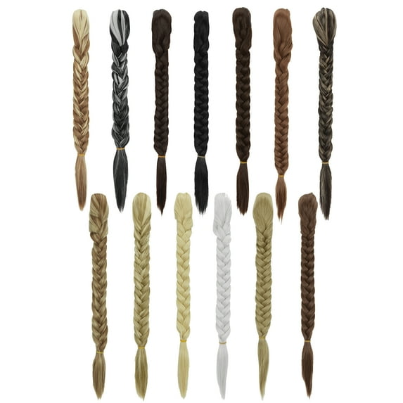 SHCKE 21" Fishtail Braid Ponytail Extensions Light Auburn Ponytail Hair Extensions Claw/Jaw Clip Ponytail Extensions Synthetic Fiber Hair Piece for Women