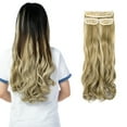 thumbnail image 1 of SHCKE 24" 3Pcs Clip in Hair Extensions Fluffy Wavy Curly Hair Extensions Synthetic Fiber Clip On Hair Extensions for Women Ash Blonde Mix Bleach Blonde, 1 of 5