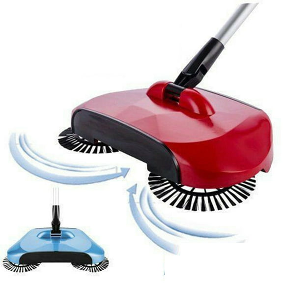 SHCKE 3 in 1 Household Automatic Hand Push Sweeper Broom 360 Degree Rotating Cleaning Machine Sweeping Tool
