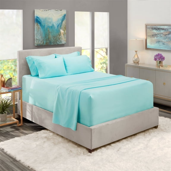SHCKE Bed Sheet Set 4/6 Piece 16"- 24" Deep Extra Soft Microfiber Wrinkle Free Sheets Bed Sheet Set Microfiber Bedding Sheets & Pillowcases Easy Fit