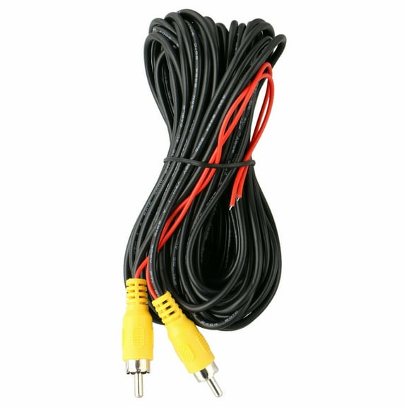 SHCKE Double-Shielded Car RCA Rear View Camera Video Extension Cord(32.8FT / 10M) Pure Copper Back Up Rearview Reverse Cam Male to Male AV Connector Adapter Wire
