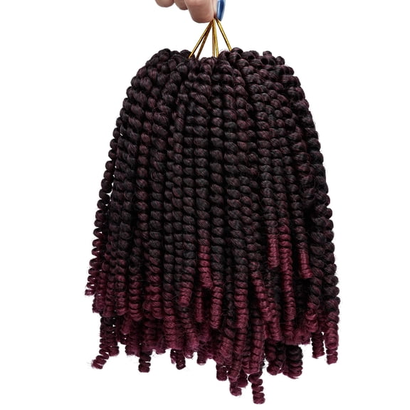 SHCKE Dreadlock Wigs 8" Pre-twisted Spring Twist Braids Synthetic Braiding Short Wigs Twist Braided Wigs for Women