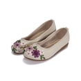 thumbnail image 1 of SHCKE Embroidered Chinese Style Retro Flats Ballet Embroidery National Style Womens Shoes, 1 of 6