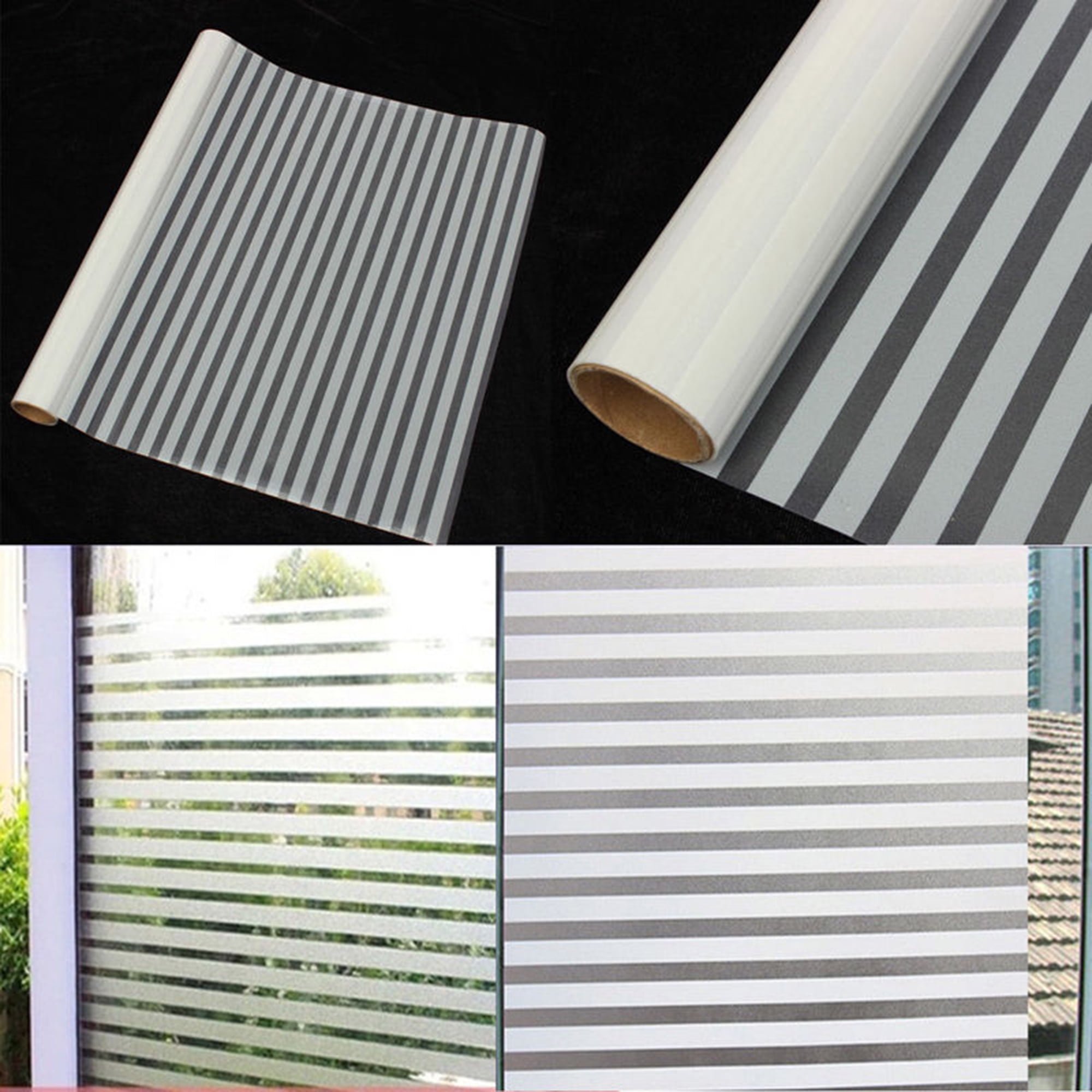 SHCKE Floral pattern Frosted Window Film PVC Privacy Covering Film Anti ...