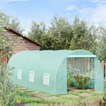 SHCKE Portable Walk-in Greenhouse 20x10x7ft Large Gardening Greenhouses Winter Hot House Plants Shed for Outdoors with Roll-Up Windows