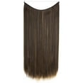 thumbnail image 1 of SHCKE Invisible Hair Extensions with Invisible Transparent Wire Removable Secure Clips in Straight Synthetic Hairpiece for Women 22 Inch, 1 of 6