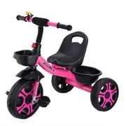 SHCKE Kids Tricycle for 2 - 5 Years Old Boys Girls Kids Trike Toddlers Tricycle with Storage Basket Non-Slip Handle and Bell for Kids Children Toddlers Indoor & Outdoor