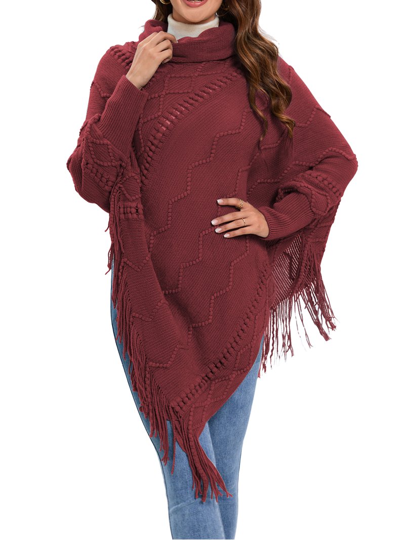 SHCKE Knit Shawl Wrap for Women Sweater Poncho Cape Coat Women