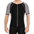 thumbnail image 1 of SHCKE Men's Body Zipper Shaper Slimming Shirt Tummy Vest Thermal Compression Base Layer Slim Muscle Tank Top Shapewear with Zipper, 1 of 5