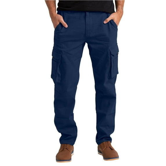 SHCKE Men's Cargo Pant Big and Tall Tactical Pants Athletic PantCargo Pants Workout Jogger Pants with Pocket Relaxed Fit Camo Cargo Trousers