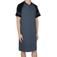 thumbnail image 1 of SHCKE Men's Nightwear Cotton Nightshirts Big and Tall Pajamas Comfy Loose Nightwear Oversized Sleep Shirt, 1 of 5