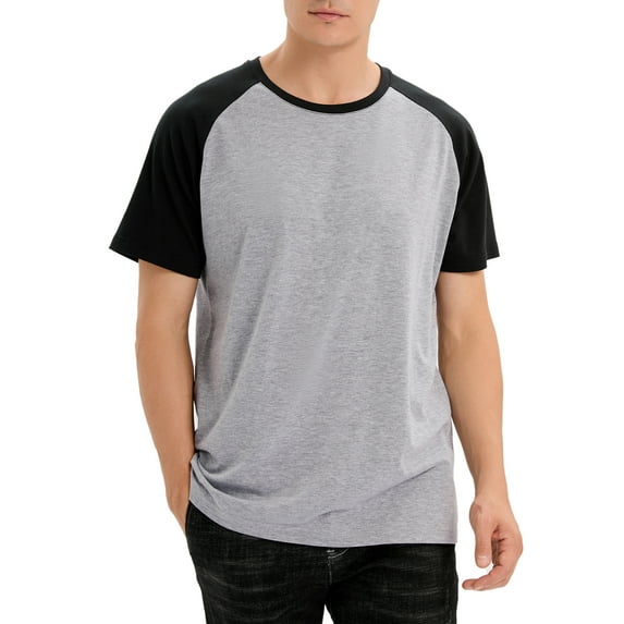 SHCKE Men’s Sleepwear Short Sleeve Pajamas Casual Raglan Top Soft Comfortable Shirts
