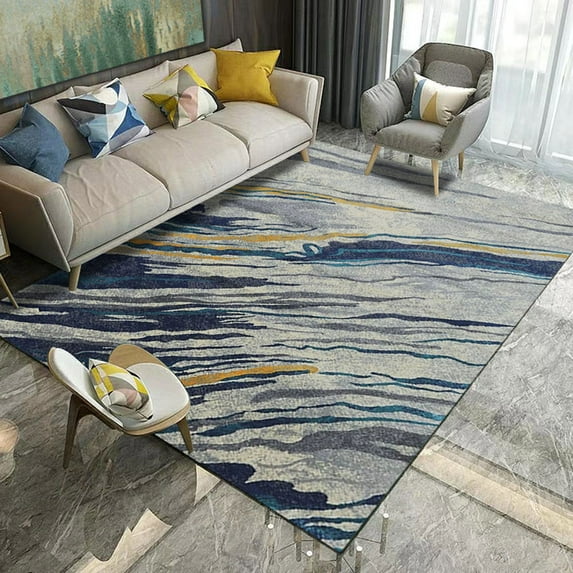SHCKE Modern Art Decor Area Rugs Indoor Carpet Room Decor Rug Non-slip Stain-Resistant Carpet For Bedroom Kitchen Living Room Non Shedding 15.7" x 23.6"