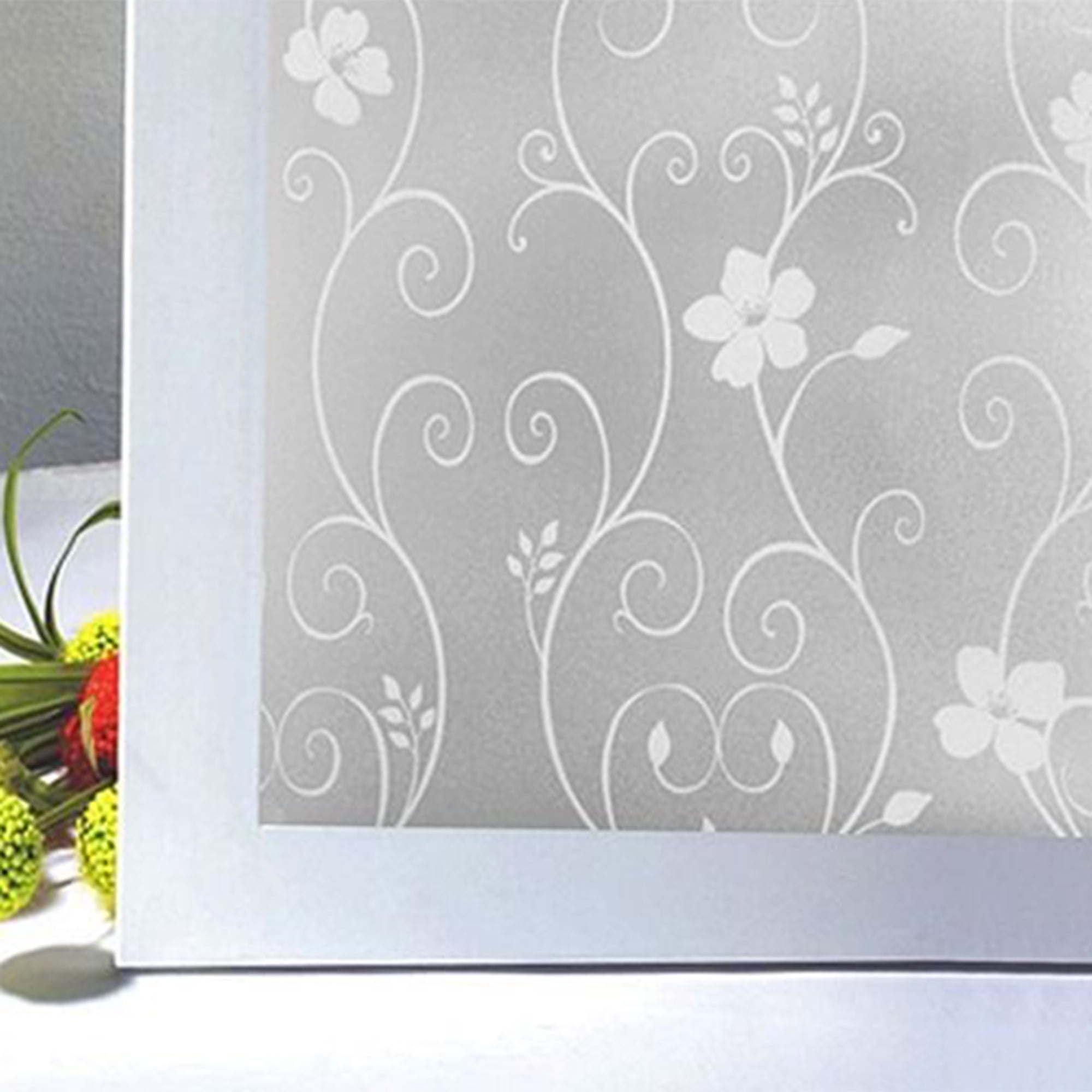 SHCKE PVC Frosted Window Film Privacy Film Static Cling Decoration Window Film Use In Office Meeting Room Bathroom Bedroom Living Room