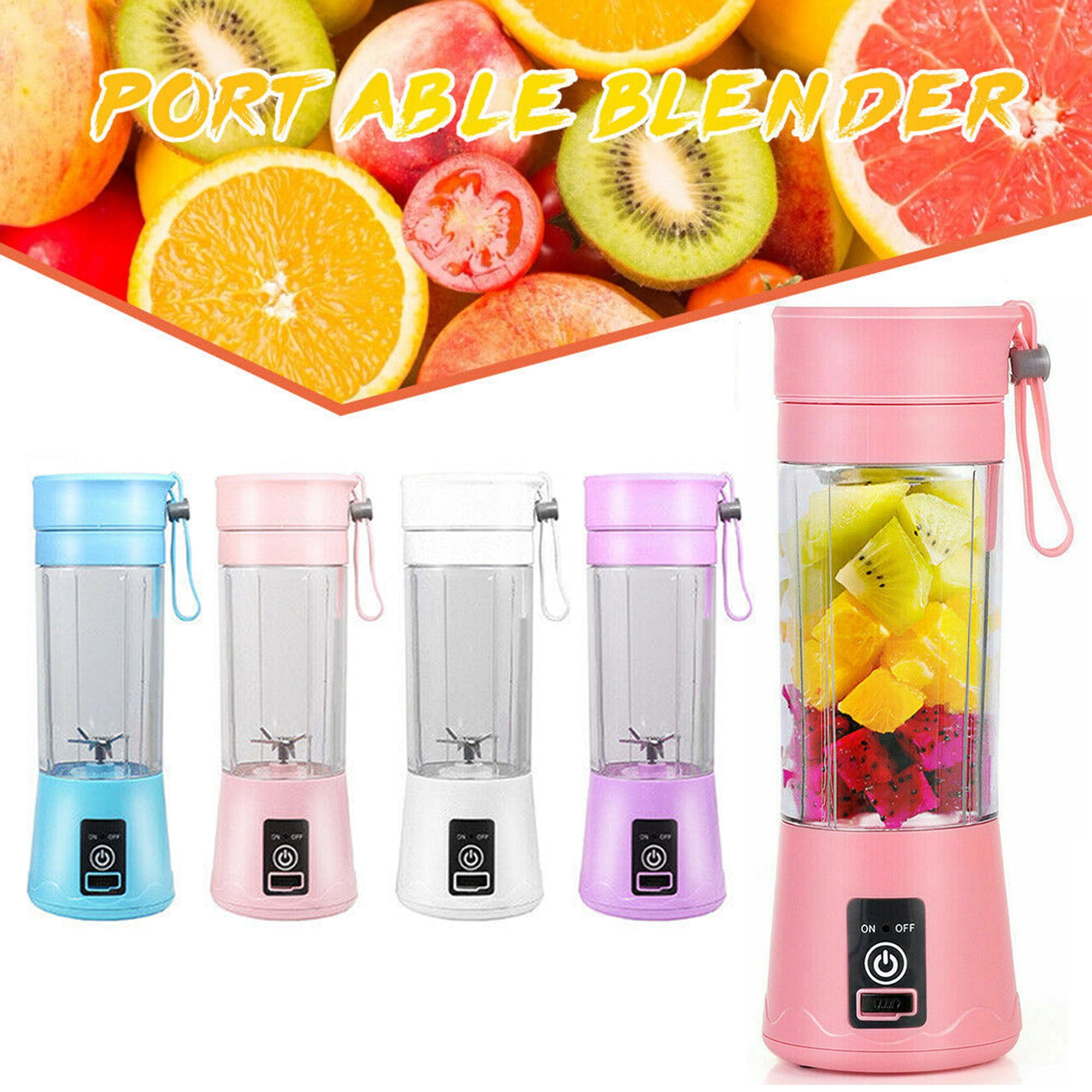 SHCKE Portable Blender Cup USB Personal Blender for Shakes and Smoothies Mini Jucier Cup with 2200mAh Rechargable Battery