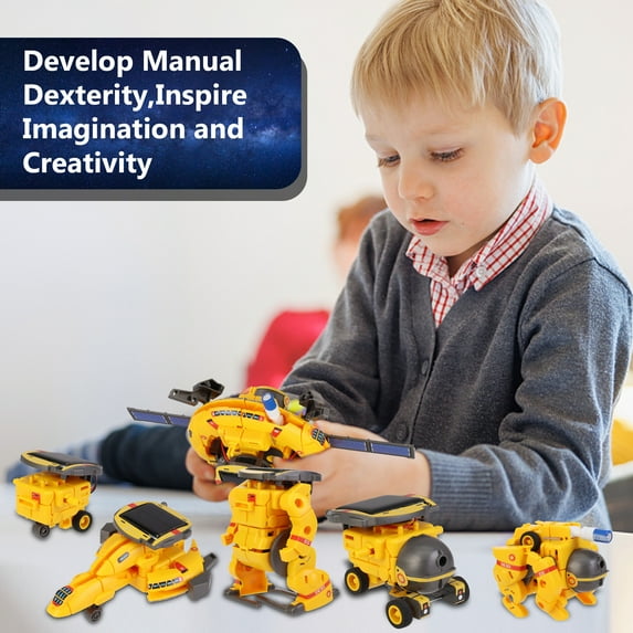 SHCKE STEM Space Toys Projects for Kids Age 8-12 Solar Robot Toys 6 in 1 Science Robotics Toys Kits for Teenage Ages 9 10 11 12