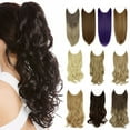 thumbnail image 1 of SHCKE Secret Hair Extensions 20 Inch Invisible Dark Brown Mix Light Auburn Hair Extension Hidden Curly Hair Extensions with Transparent Wire Removable Secure Clips Fish Line Extensions, 1 of 6