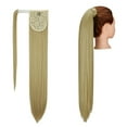 thumbnail image 1 of SHCKE Straight Hair Ponytail Extension 20"/28" Long Wrap Around Ponytail Drawstring Ponytail Clip in Synthetic Ponytail Extension for Women - Sandy Blonde Mix Bleach Blonde, 1 of 6