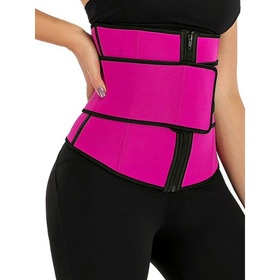 SHCKE Waist Trimmer Belt Sweat Wrap Tummy Toner Low Back Support Abdominal Trainer
