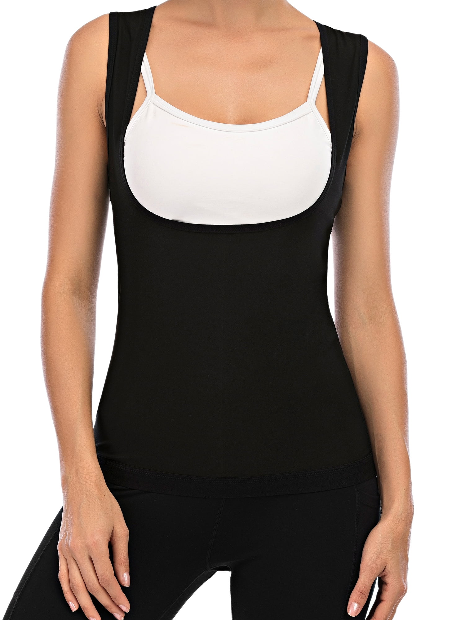 SHCKE Women Body Shaper Slimming Shirt Tummy Vest Thermal Compression Base  Layer Slim Tank Top Shapewear Lose Weight Sauna 