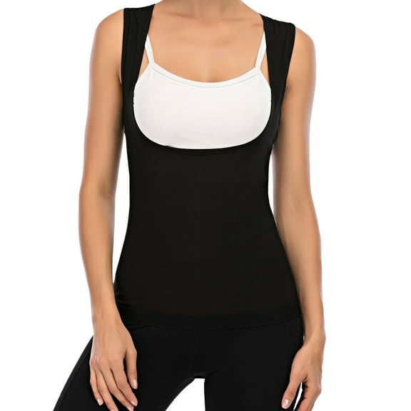 SHCKE Women Body Shaper Slimming Shirt Tummy Vest Thermal Compression Base Layer Slim Tank Top Shapewear Lose Weight Sauna