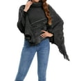 thumbnail image 1 of SHCKE Women Cape Poncho Winter Shawl Wrap Coat Poncho With Tassels Knitted Shawl Scarf Fringed Wrap Sweater Winter Cloak for Women, 1 of 8