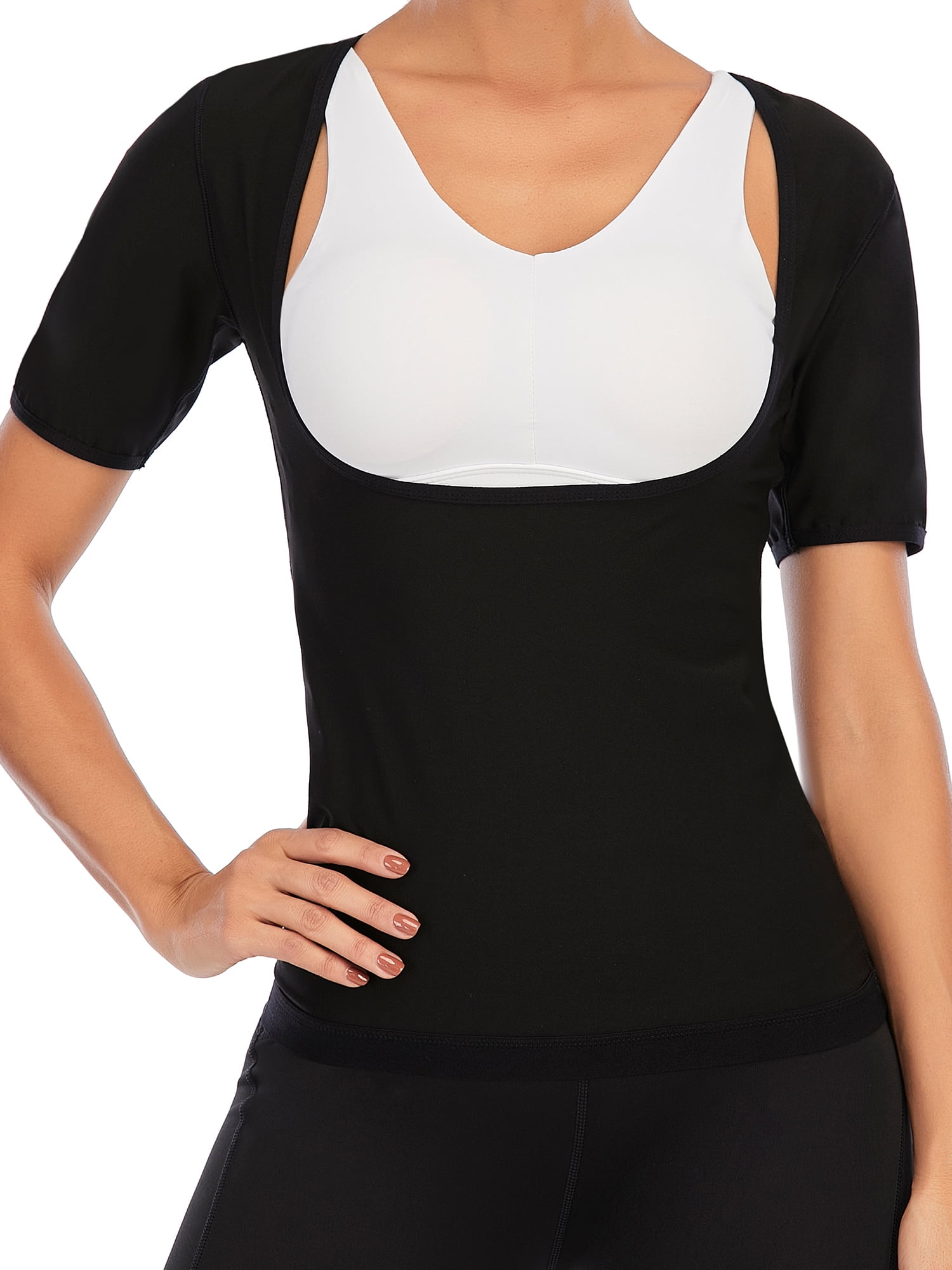 Womens Tops Compression T-Shirt Slimming Undershirts Long Sleeve Shapewear