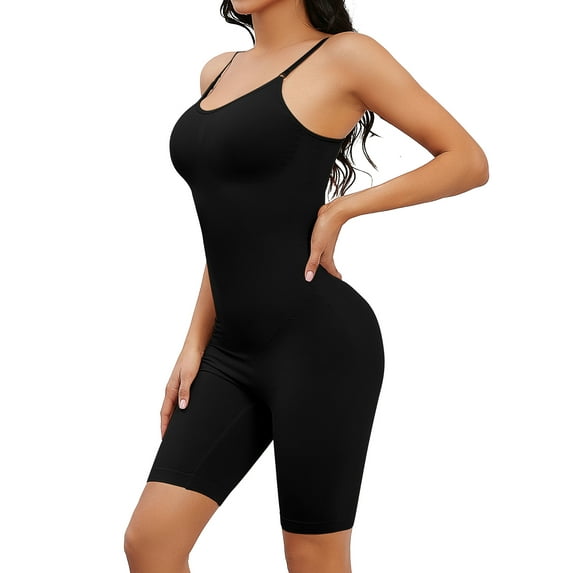SHCKE Women Shapewear Bodysuit One Piece Tummy Control Thigh Slimmer Full Slim Waist Trainer Body Shaper Stretchy Jumpsuit women Tank Tops Butt Lifting Shapewear