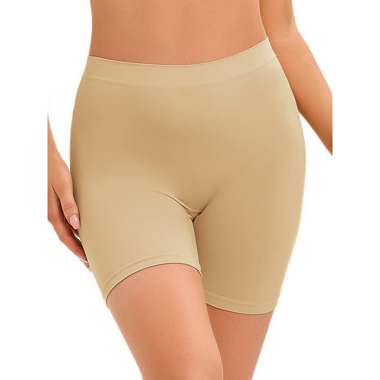 SHCKE Women's Plus Size Shapewear Shorts High-waisted Mid-thigh Short Women  Tummy Control Shapewear Under Dress Slip Shorts Underwear Shaping Boyshorts  Panties 