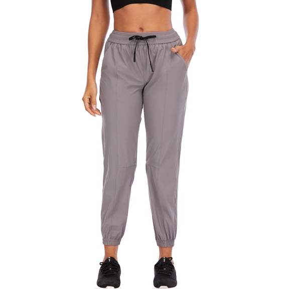SHCKE Women's Sweatpants Joggers Pants Quick Dry Lightweight Running Workout Athletic Pants Sports Pants with Pockets and Drawstring Elastic Waist Gray M