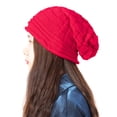 thumbnail image 1 of SHCKE Womens Winter Hats Slouchy Knit Beanie Hat Stretch Thick Cable Knit Hats Warm Beanie Hat Red, 1 of 5