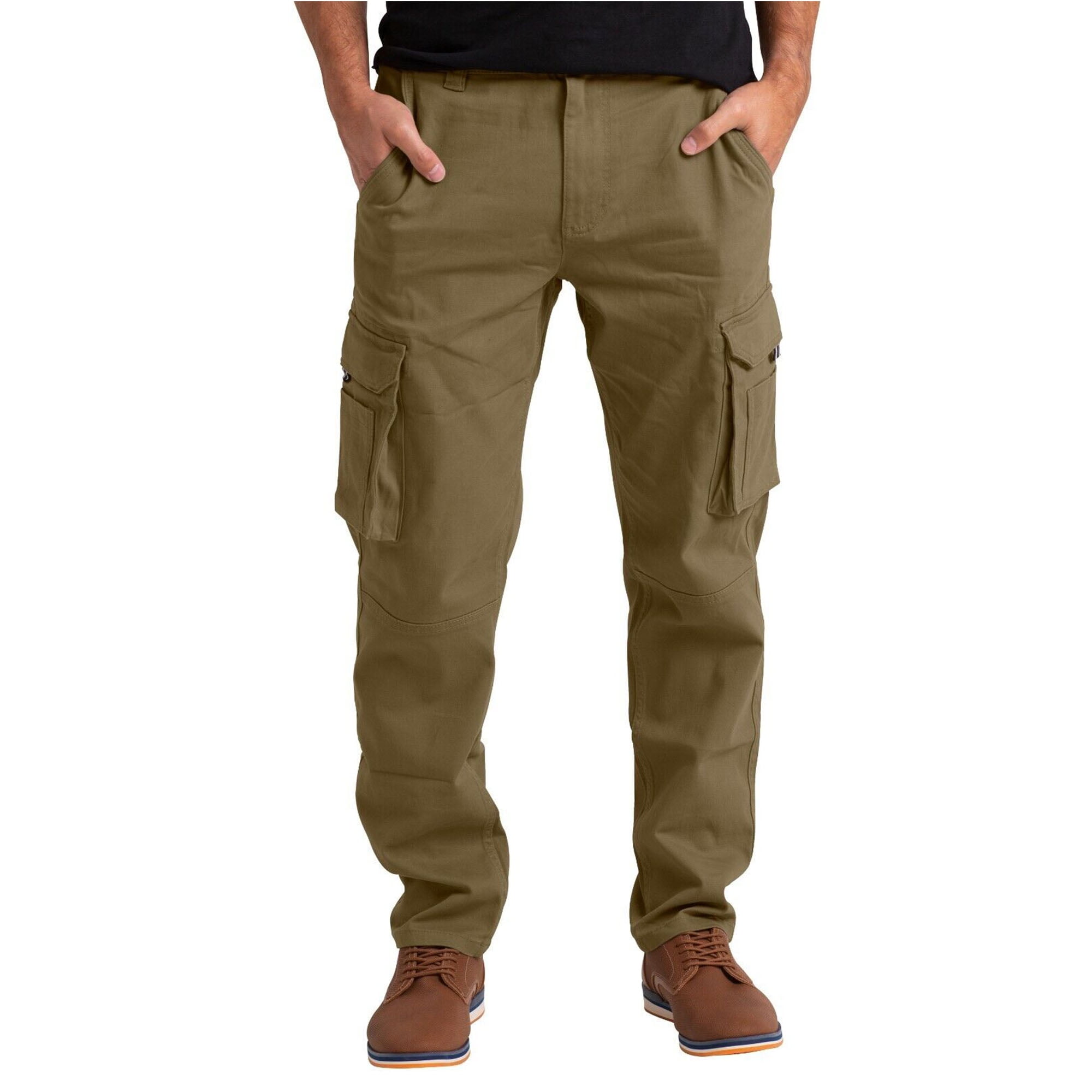 パンツ OHOTORO Worker Cargo Pants khaki s(long) Women High Waisted Cargo Pants Straight Trousers Multiple