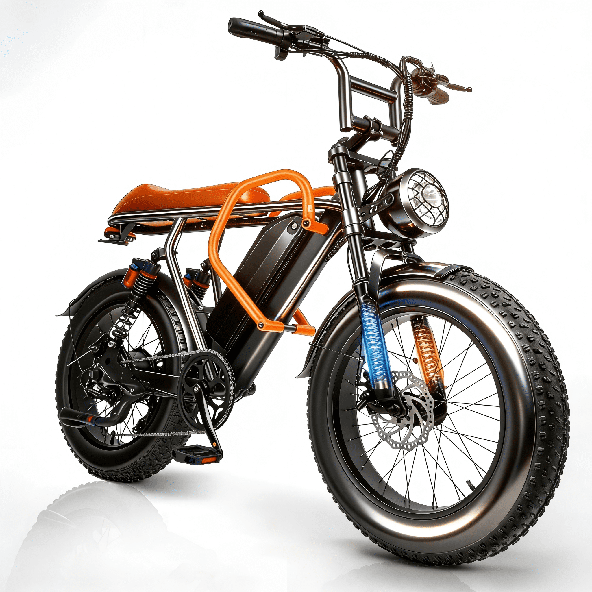 SHCNTEKU All Terrain 749W high performance motor Mountain Ebike, 48V 15Ah 20IN fat tires electric bicycles for Adults Teens,UL 2849