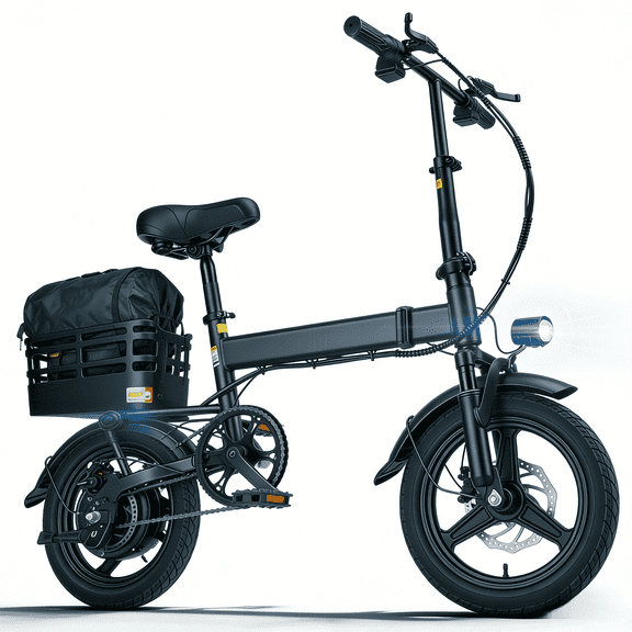 SHCNTEKU Commuting 500W Motor, 20mph Ebike ,14IN Portable Folding 30 Mile Removable Battery,UL 2849