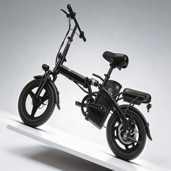 SHCNTEKU Portable 14IN Ebike for Adults Teens, Folding Electric Bicycle, Powerful 500W Peak Motor, 20mph 25Mile High Capacity 576Wh Removable Battery, UL 2849