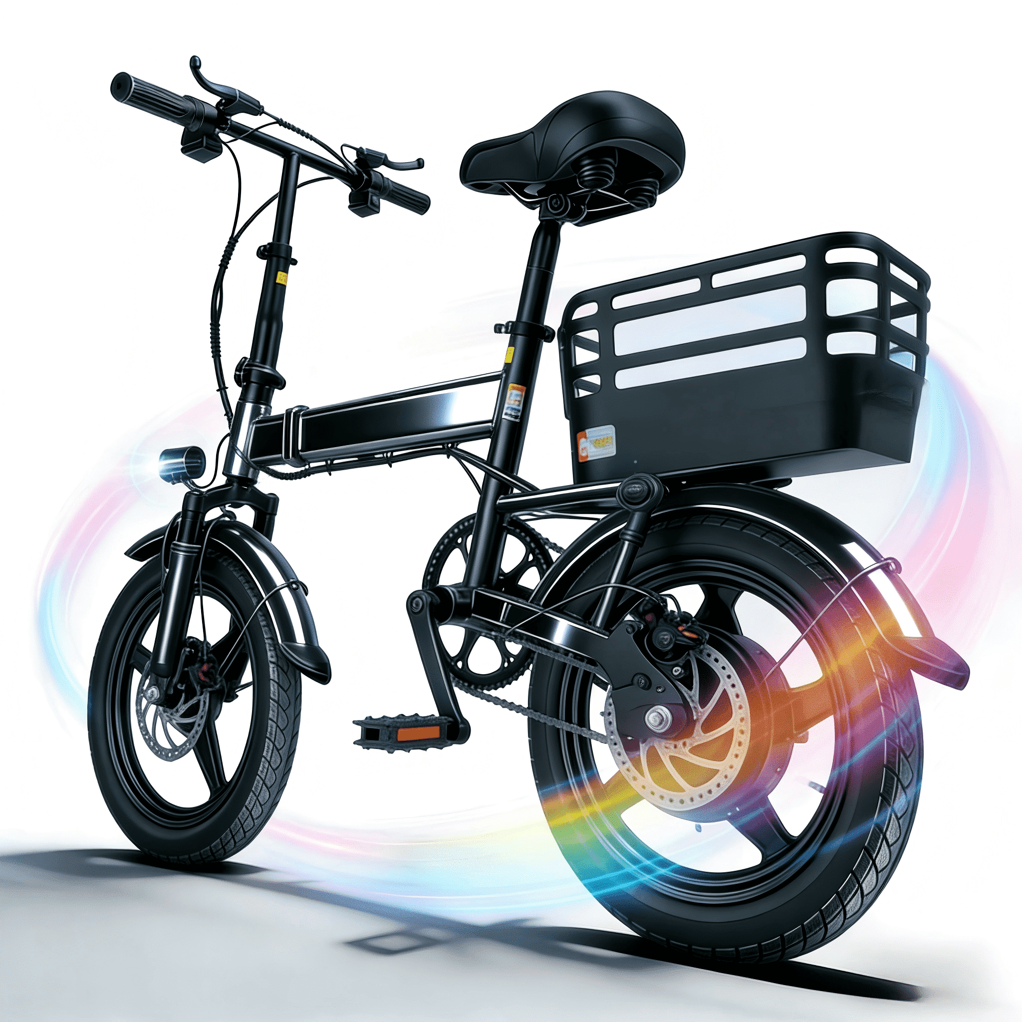 SHCNTEKU 14IN Folding ebike for Adults Teens,500W Motor up to 20 mph Range 30 mile with 36V 12Ah Removable Battery Convenient for Riders Electric bike,UL 2849