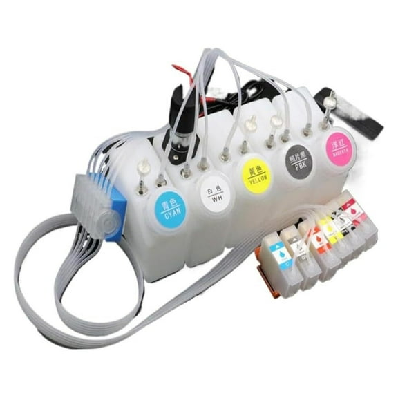 SHDNCYQ For DTF CISS for XP-15000 with White Ink Tank and Stirrer Mixer Continuous Ink Supply System for DTF DTG Printing