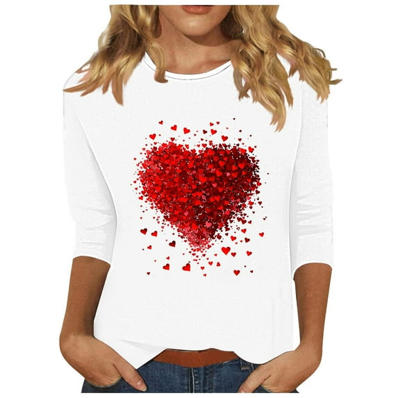 SHE IS My Items Dress Shirts for Women 3/4 Sleeve Womens Tops Black Casual Work Blouses for Women Office Graphic Tees for Women Trendy White