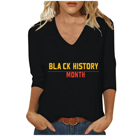 SHE IS My Items Long Shirts for Women Fall Ladies Tops and Blouses Long Sleeve White Blouse for Women 3/4 Sleeve Womens Tunics Casual Fall Tops