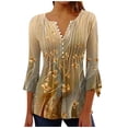 thumbnail image 1 of SHE IS My Items Women Shirts Long Sleeve Dressy Casual Graphic Tops for Women Crop Womens Long Sleeve Blouses Dressy Active Tops for Women 3/4 Sleeve, 1 of 4