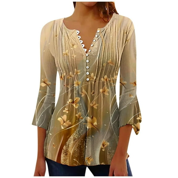 SHE IS My Items Women Shirts Long Sleeve Dressy Casual Graphic Tops for Women Crop Womens Long Sleeve Blouses Dressy Active Tops for Women 3/4 Sleeve