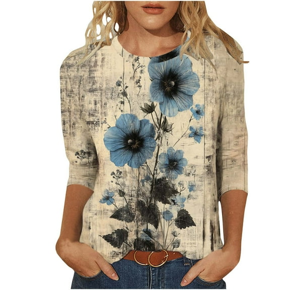 SHE IS My Items Womens Long Sleeve Shirts Button up Dressy Tops for Women Trendy Blouses for Women Long Sleeve Business Womens Tunic Tops 3/4 Sleeve