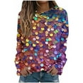 thumbnail image 1 of SHE IS My Orders past Orders Shirts for Women Trendy Fall Sexy Plus Size Tops for Women Purple V Neck Blouses for Women Vintage Tees for Women Plus, 1 of 4