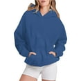 thumbnail image 1 of SHE IS Oversized Sweatshirt for Women V Neck Womens Hoodies Zip up Cotton Womens Pullover Hoodie White Tops for Women Casual My Orders Placed, 1 of 4