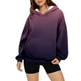 thumbnail image 1 of SHE IS Sweatshirts for Women Trendy Gradient Hoodies Casual Drawstring Hoodie for Women Oversized Sweatshirts with Pockets My Orders past Orders, 1 of 4
