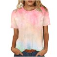 thumbnail image 1 of SHE IS Tops for Women Trendy Summer Classy Shirts for Women Trendy Summer Dressy Womens Blouses Plus Size Red Basic Tees for Women Cotton, 1 of 6